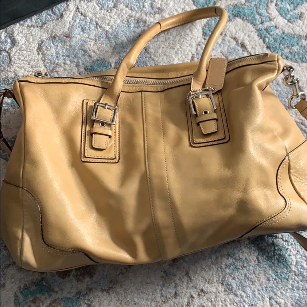 Coach satchel bag yellow